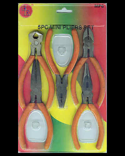 Utility Pliers, Set of 5 for Hobby & Craft - Click Image to Close