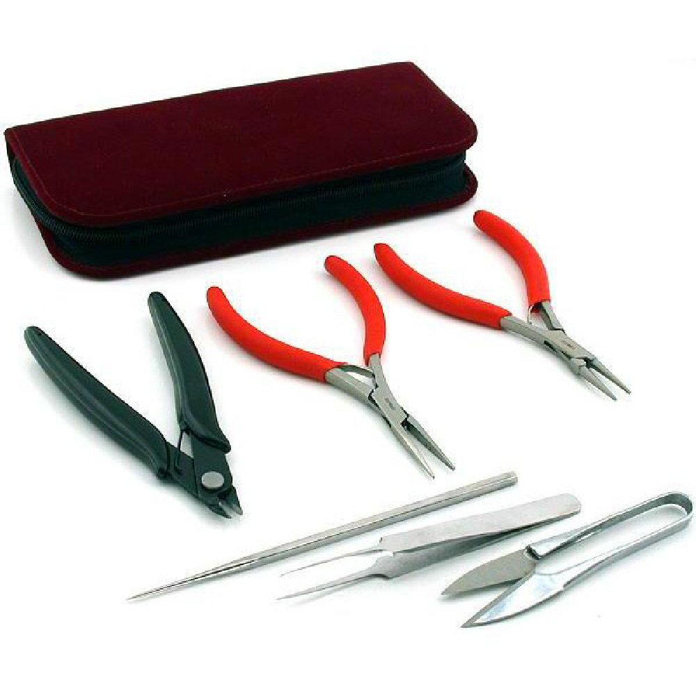 Beading and Craft Tools in Zipper Case - Click Image to Close