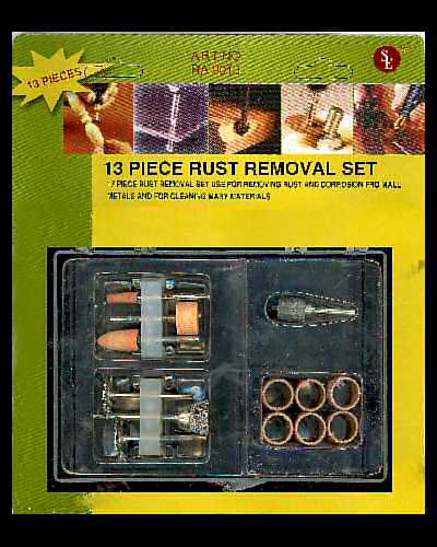 13-Piece Rust Remover Set for Rotary Tool - Click Image to Close