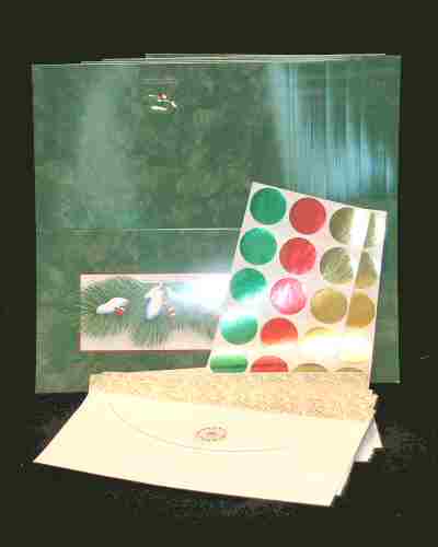 Custom Laser POWDERED PINES Christmas Cards - Click Image to Close