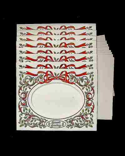 Photo Enclosure Card set 8 with OVAL Opening - Click Image to Close