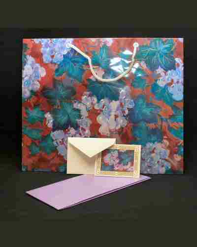 12 x 14 Gift Bag, Tissue, Gift Card. GRAPES - Click Image to Close