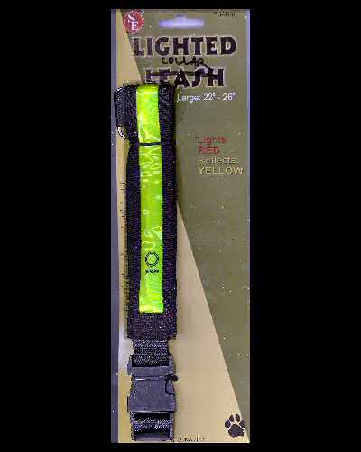 LIGHTED DOG COLLAR - Large 22-26" - Click Image to Close
