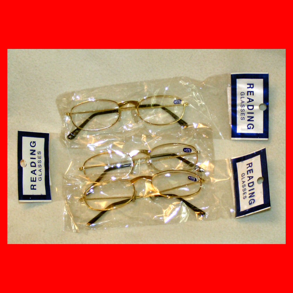 Reading Glasses 1.75X, Set of 3 - Click Image to Close