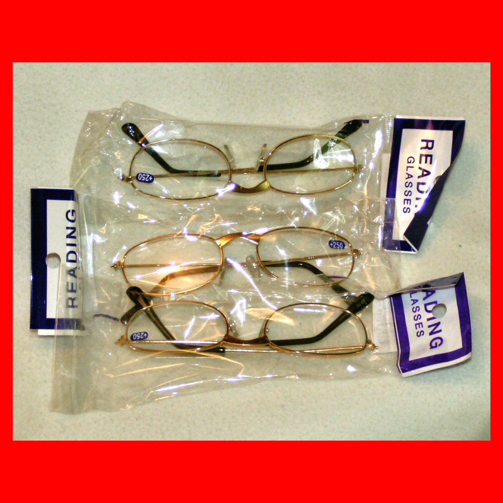 Reading Glasses 2.5X, Set of 3 - Click Image to Close