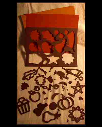36 Autumn Shapes Window Diecuts - Click Image to Close