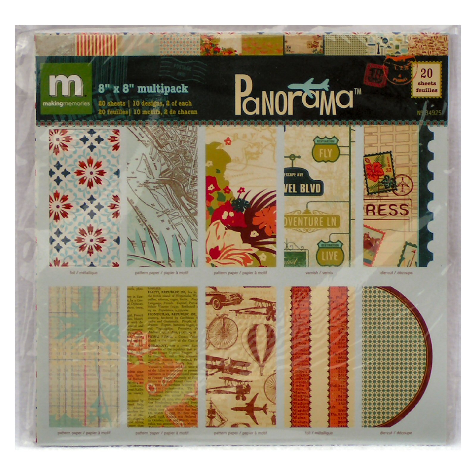 8 x 8 inch Multipack PANORAMA Specialty Paper - Click Image to Close