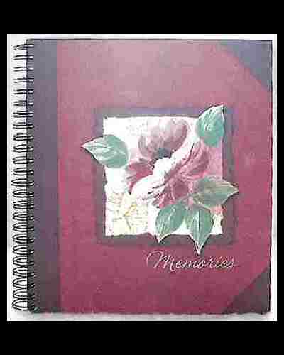11 x 12-inch Memories Scrapbook 'Rose' - Click Image to Close