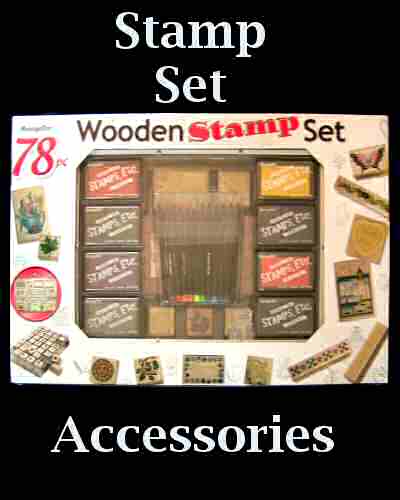 78 Piece Rubber Stamp, Ink Pad, and Brush Pen Set, Alpha-Numeric
