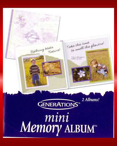 Generations Mini memory ALBUM Scrapbook 8x8 2-pk M - Click Image to Close