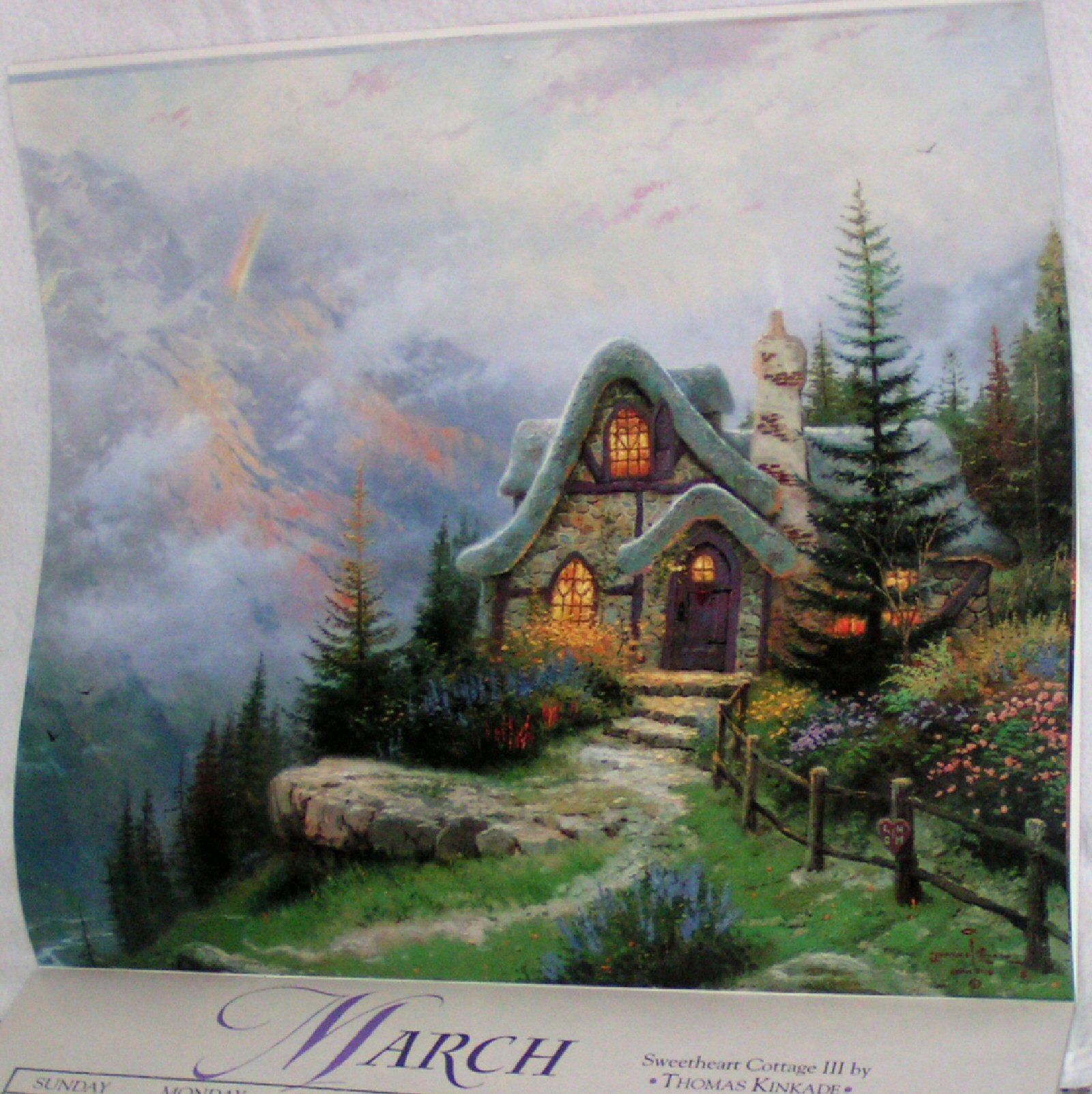 Thomas Kinkade BRAND NEW 1996 Calendar Prints for Framing - Click Image to Close