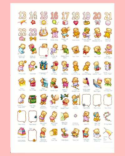 Baby's First Year 1st Calendar Reminder Stickers 2 Yrs - Click Image to Close