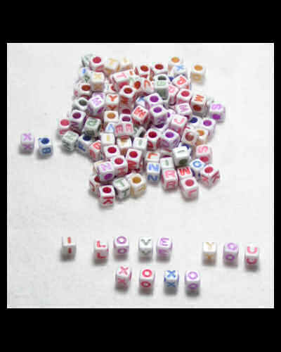 160 Alphabet Beads for Crafts - P