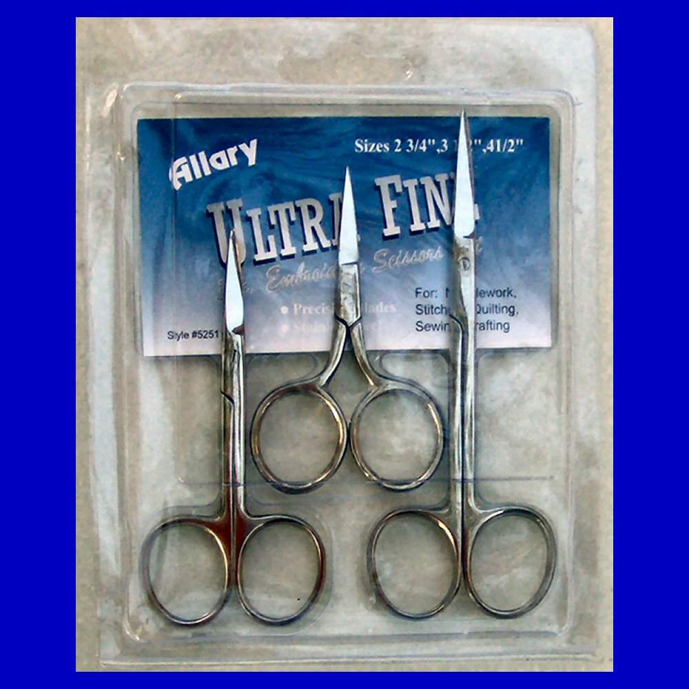3 Ultra Fine SCISSORS Embroidery Needlepoint Quilting