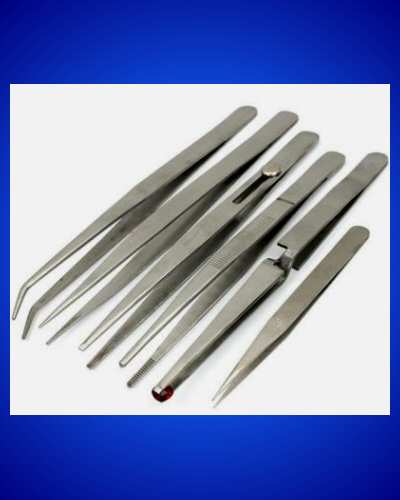 TWEEZERS Set 6 pc Utility Craft Jewelry Bead Model Tool