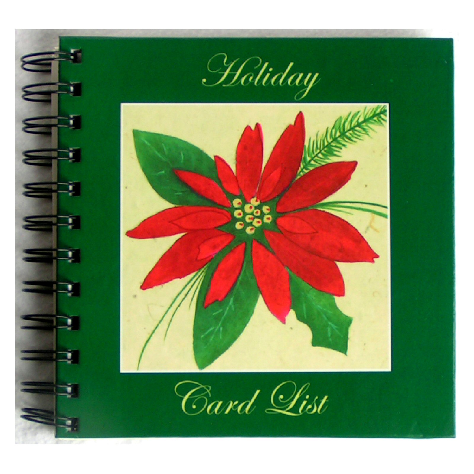Christmas Card Holiday Address List Record Book - POINSETTIA