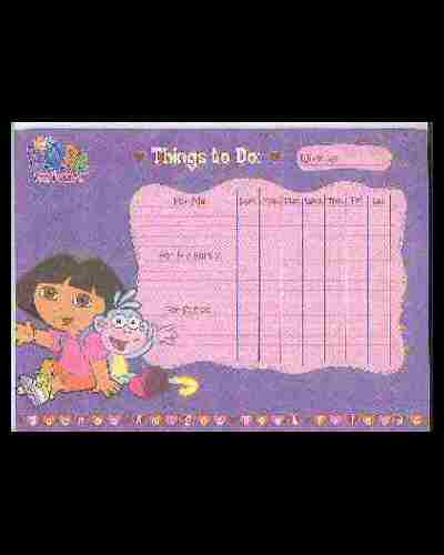 Nickelodeon DORA THE EXPLORER Chore Chart