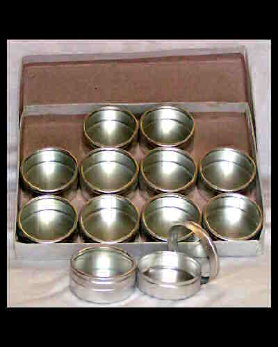 Watchmaker Tins - 12 Aluminum Cases - 2-1/2 inch