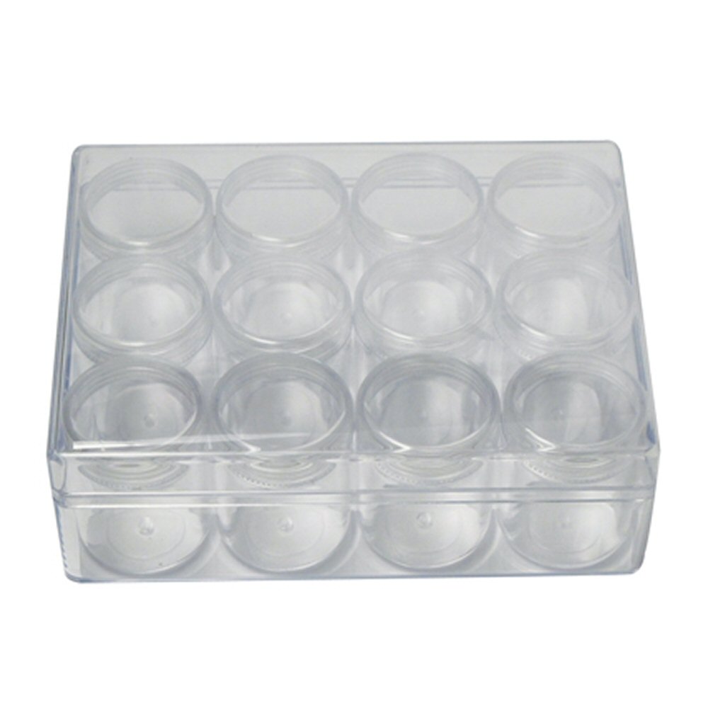 12-in-1 Plastic Storage Container Bead Part Organizer