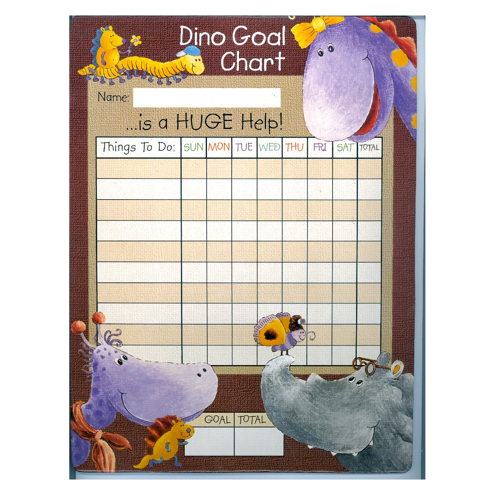Dino Pals Goal and Chore Chart
