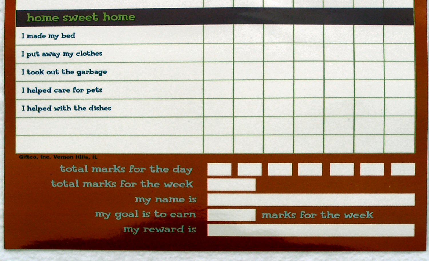 Mickey Mouse Blue Jean Goal Chart