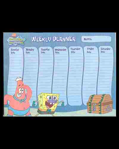 Nickelodeon SPONGEBOB SQUAREPANTS Weekly Planner