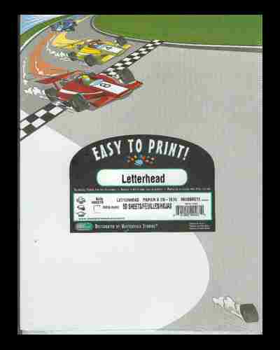 Race Day Stationery and Scrapbook Pages