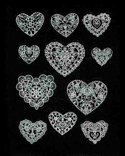 Lacy Hearts Window Static Clings